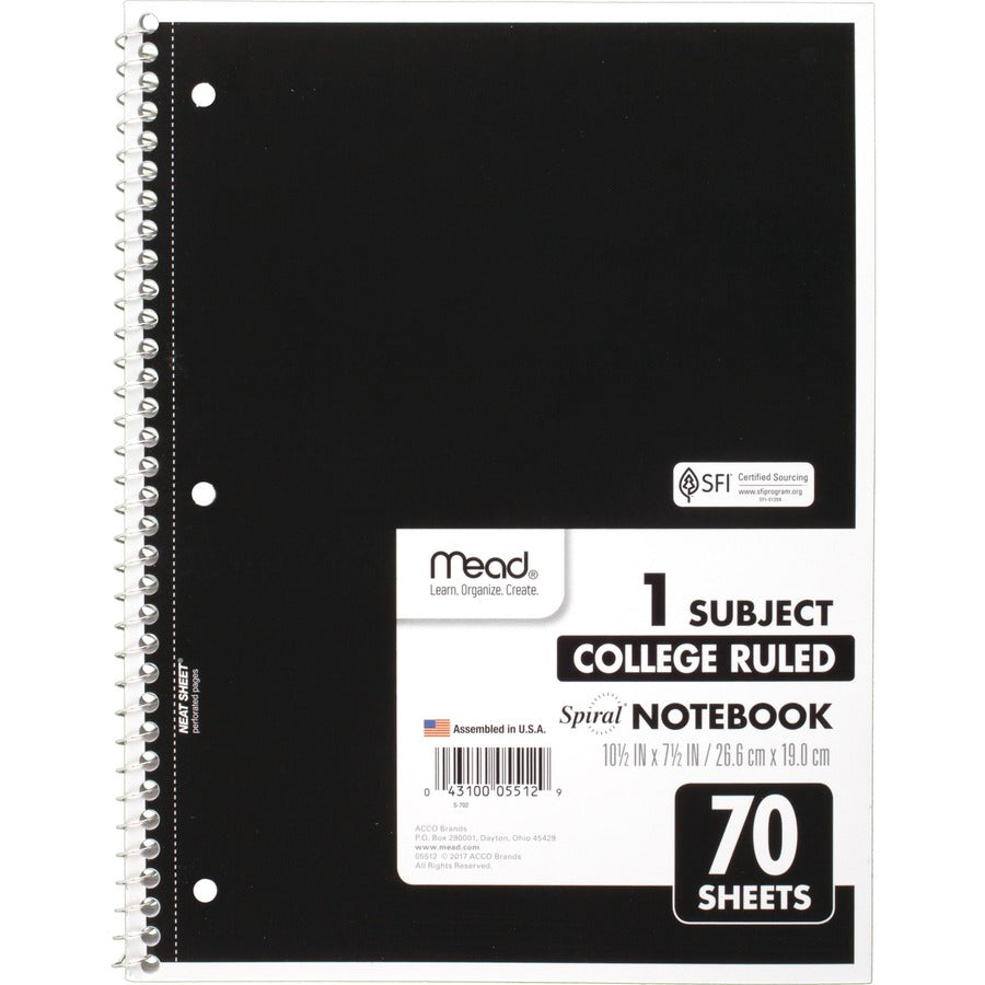 mead-one-subject-spiral-notebook-70-sheets-spiral-college-ruled-8-x-10-1-2-white-paper-tanboard-cover-heavyweight-punched-12-bundle_mea05512bd - 8