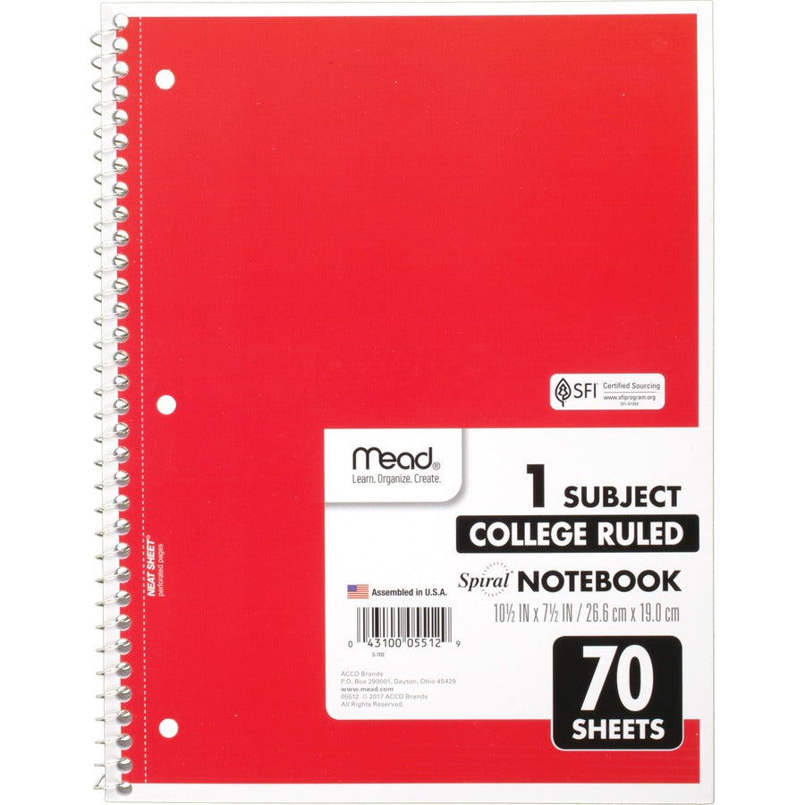 mead-one-subject-spiral-notebook-70-sheets-spiral-college-ruled-8-x-10-1-2-white-paper-tanboard-cover-heavyweight-punched-12-bundle_mea05512bd - 5
