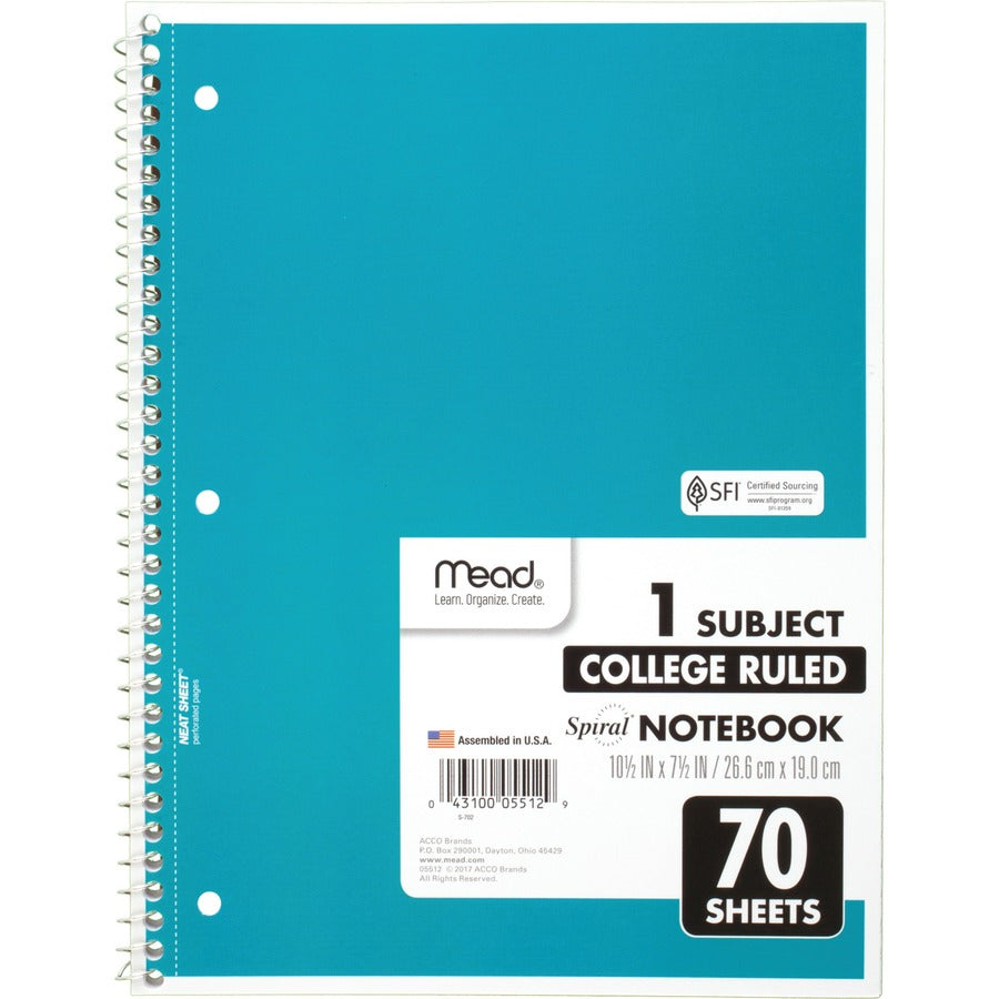 mead-one-subject-spiral-notebook-70-sheets-spiral-college-ruled-8-x-10-1-2-white-paper-tanboard-cover-heavyweight-punched-12-bundle_mea05512bd - 7