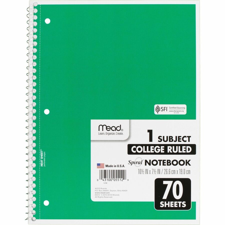 mead-one-subject-spiral-notebook-70-sheets-spiral-college-ruled-8-x-10-1-2-white-paper-tanboard-cover-heavyweight-punched-12-bundle_mea05512bd - 3