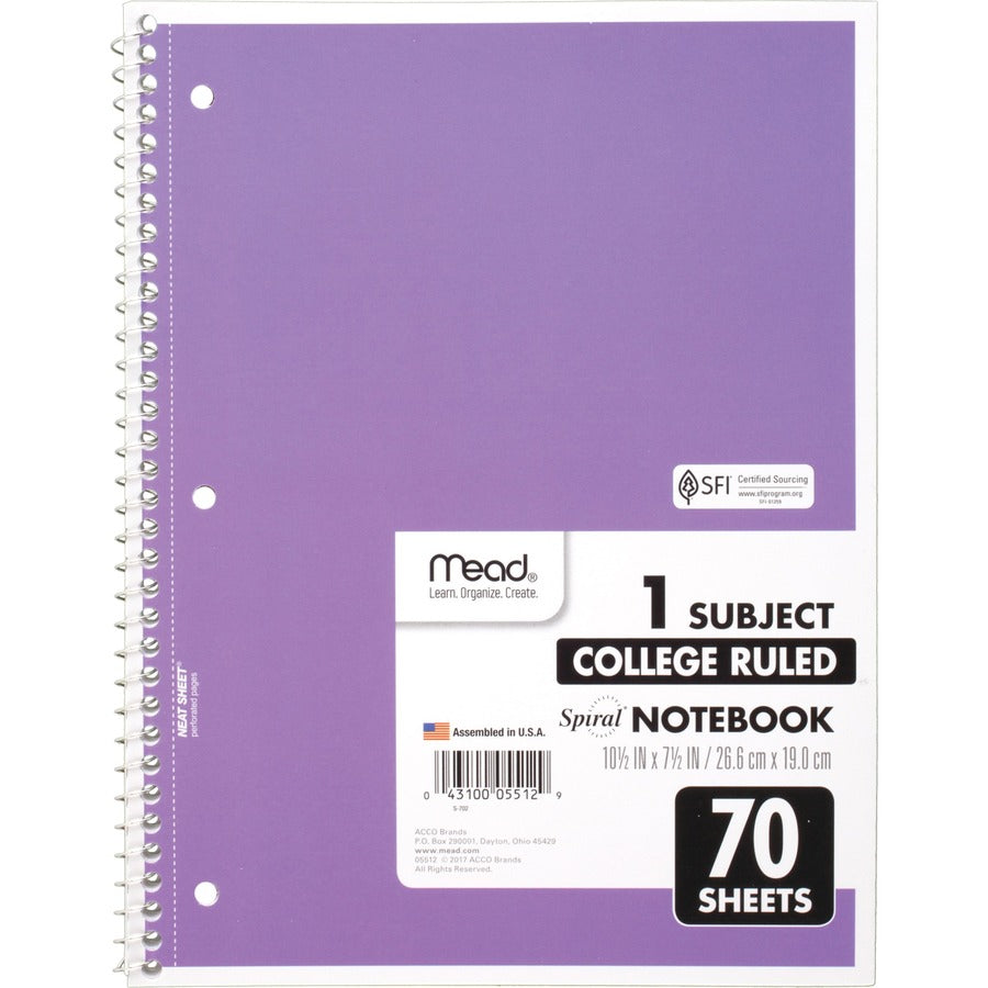 mead-one-subject-spiral-notebook-70-sheets-spiral-college-ruled-8-x-10-1-2-white-paper-tanboard-cover-heavyweight-punched-12-bundle_mea05512bd - 6