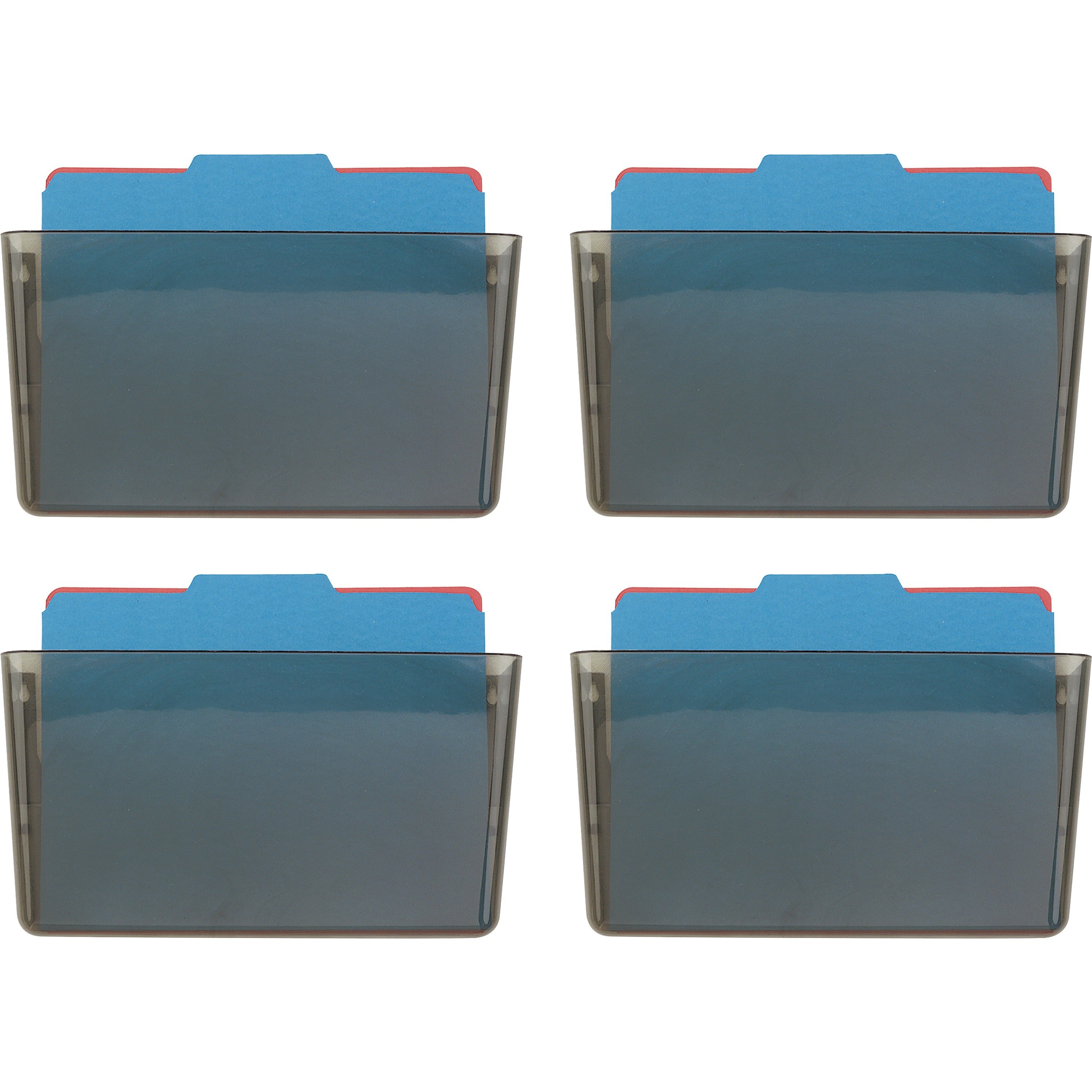 officemate-mountable-wall-file-7-height-x-13-width-x-41-depth-smoke-plastic-4-carton_oic21431ct - 1