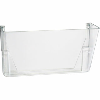 Officemate Mountable Wall File - 7" Height x 13" Width x 4.1" Depth - Clear - Plastic - 4 / Carton