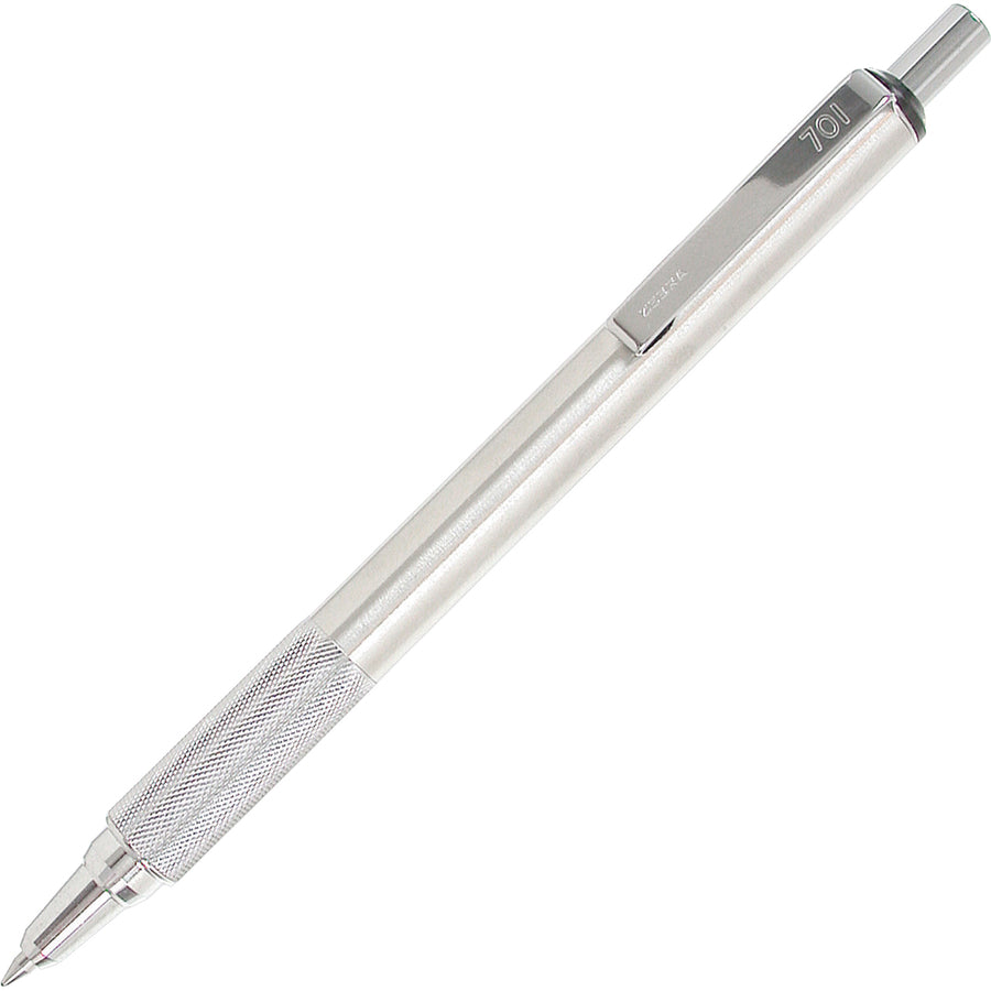 zebra-pen-steel-7-series-f-701-retractable-ballpoint-pen-07-mm-pen-point-size-refillable-retractable-black-stainless-steel-barrel-6-box_zeb29411bx - 3