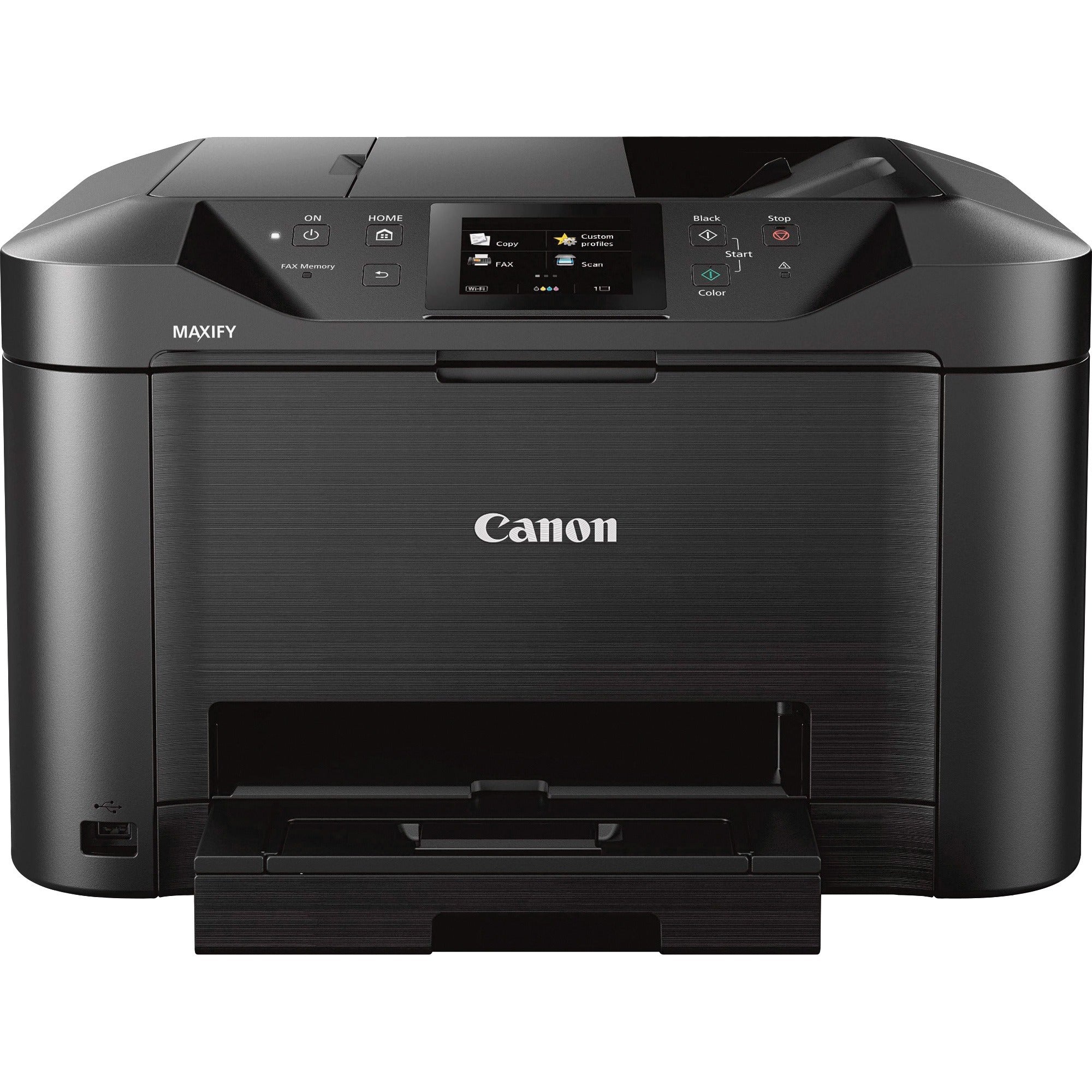 Canon MAXIFY MB5120 Wireless Inkjet Multifunction Printer - Color - Copier/Fax/Printer/Scanner - 600 x 1200 dpi Print - Automatic Duplex Print - 250 sheets Input - Color Scanner - 1200 dpi Optical Scan - Color Fax - Ethernet - Wireless LAN - Mopria - - 1