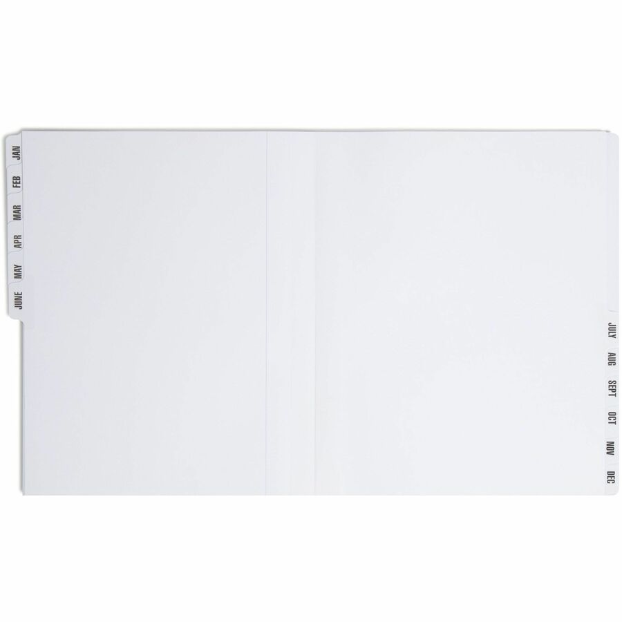 Smead Letter Recycled Organizer Folder - 8 1/2" x 11" - 12 Divider(s) - Blue - 35% Recycled - 1 Each