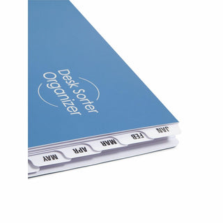 Smead Letter Recycled Organizer Folder - 8 1/2" x 11" - 12 Divider(s) - Blue - 35% Recycled - 1 Each