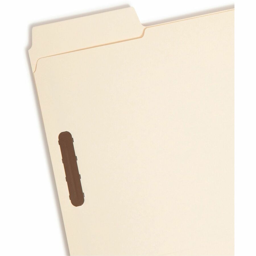 SuperTab Reinforced Guide Height Fastener Folders, 14-pt Manila, 0.75" Expansion, 2 Fasteners, Letter Size, Manila, 50/Box