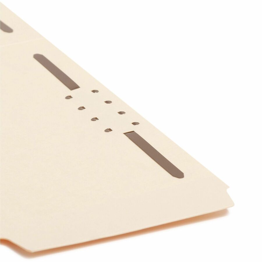 SuperTab Reinforced Guide Height Fastener Folders, 14-pt Manila, 0.75" Expansion, 2 Fasteners, Letter Size, Manila, 50/Box