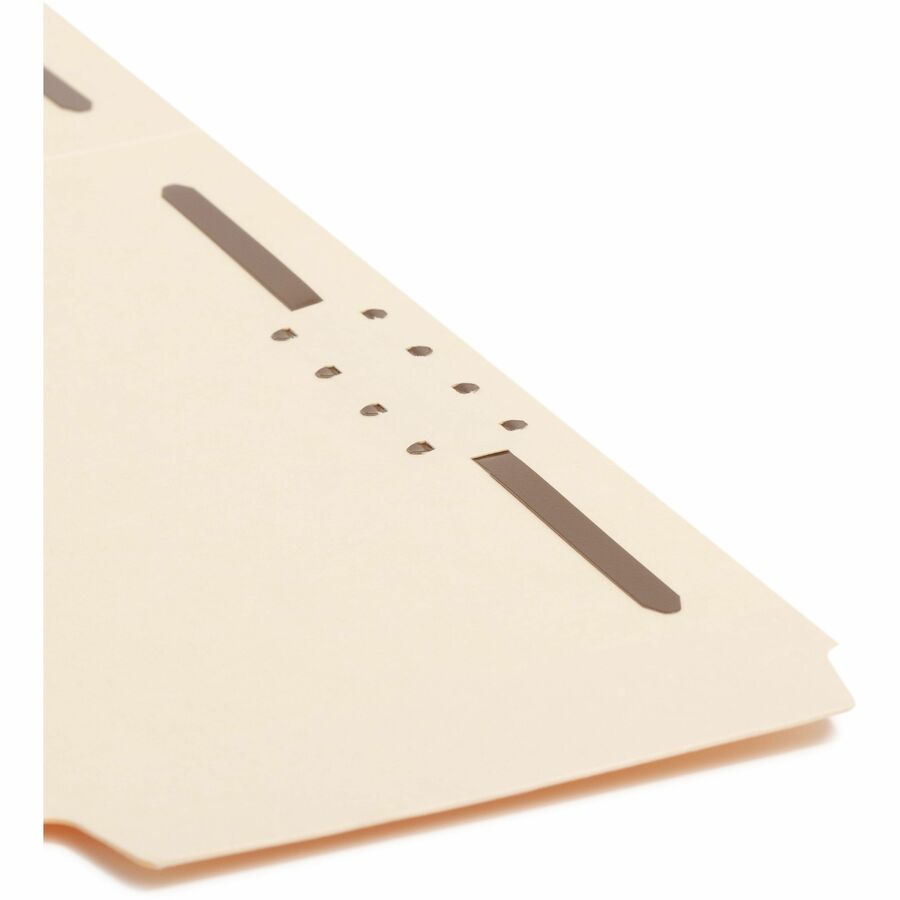 SuperTab Reinforced Guide Height Fastener Folders, 14-pt Manila, 0.75" Expansion, 2 Fasteners, Letter Size, Manila, 50/Box