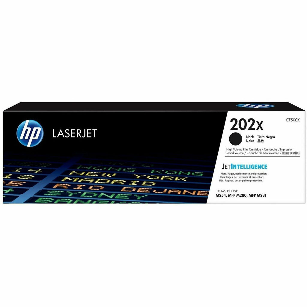 HP 202X, (CF500X) High-Yield Black Original LaserJet Toner Cartridge