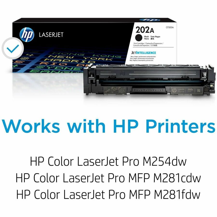 HP 202A, (CF500A) Black Original LaserJet Toner Cartridge