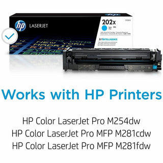 HP 202X, (CF501X) High-Yield Cyan Original LaserJet Toner Cartridge