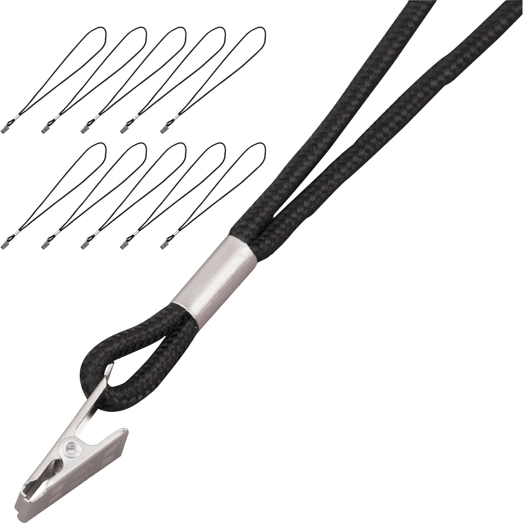 advantus-metal-clip-cord-style-lanyard-20-box-36-length-black-metal_avt75662 - 1