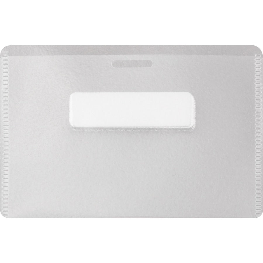 Advantus DIY Magnetic Name Badge Kit - Horizontal - 3.8" x 2.5" x - Plastic - 20 / Pack - White, Clear - Magnetic