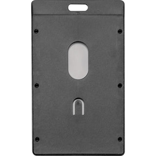 Advantus Vertical Rigid ID Badge Holder - Support 2" x 3.25" Media - Vertical - Plastic - 6 / Pack - Black