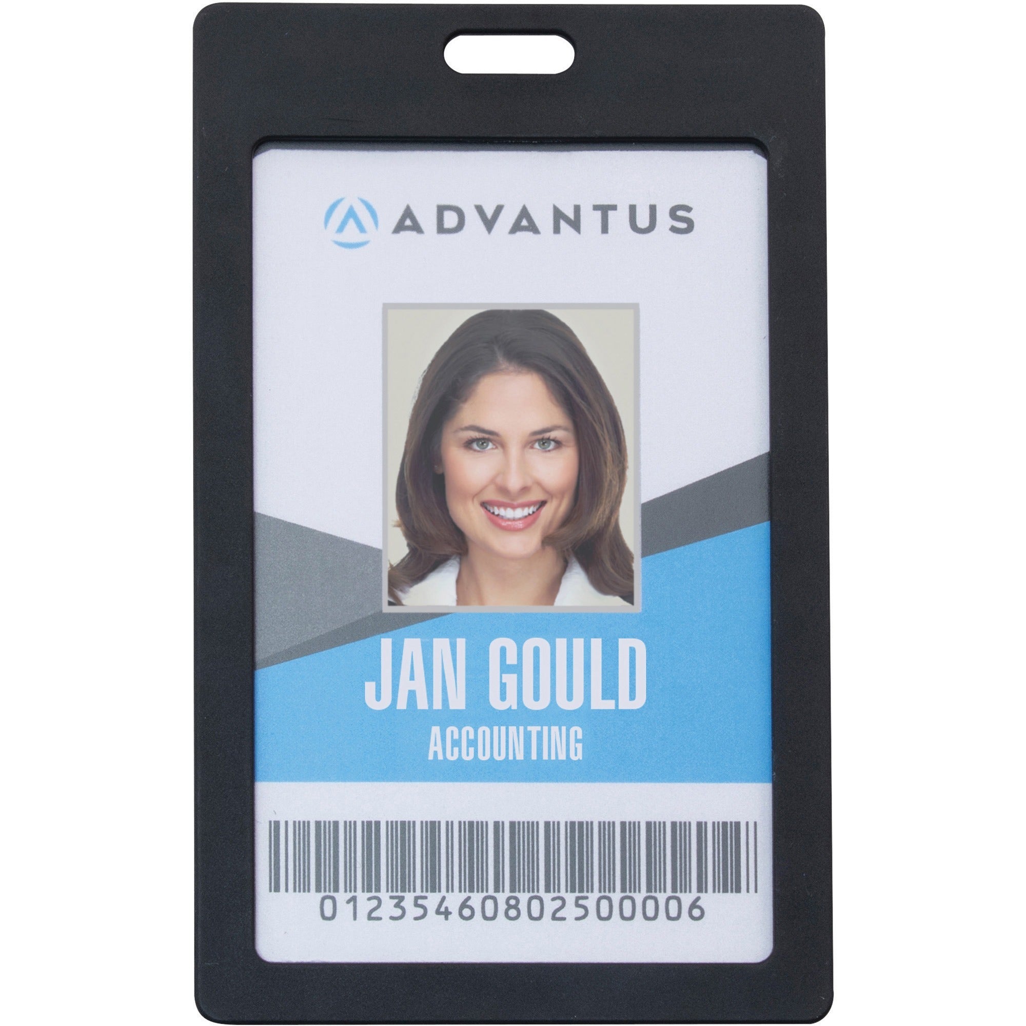 advantus-vertical-rigid-id-badge-holder-support-2-x-325-media-vertical-plastic-6-pack-black_avt97068 - 1