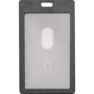 Advantus Vertical Rigid ID Badge Holder - Support 2" x 3.25" Media - Vertical - Plastic - 6 / Pack - Black