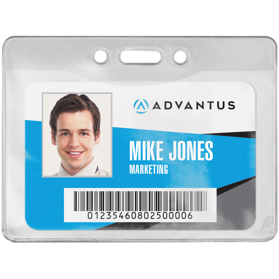 advantus-government-military-id-holders-support-4-x-275-media-horizontal-vinyl-50-pack-clear-durable_avt97096 - 2