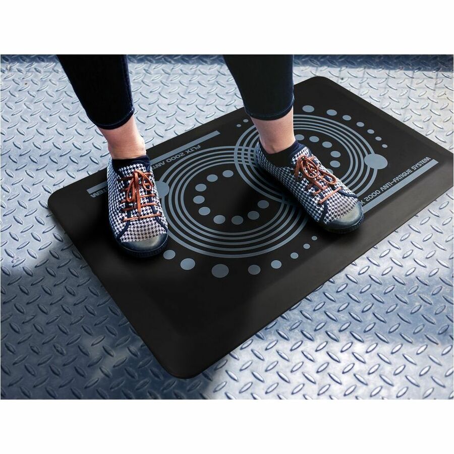 AFS-TEX 2000 Anti-Fatigue Mat, Rectangle, 16 x 24, Midnight Black