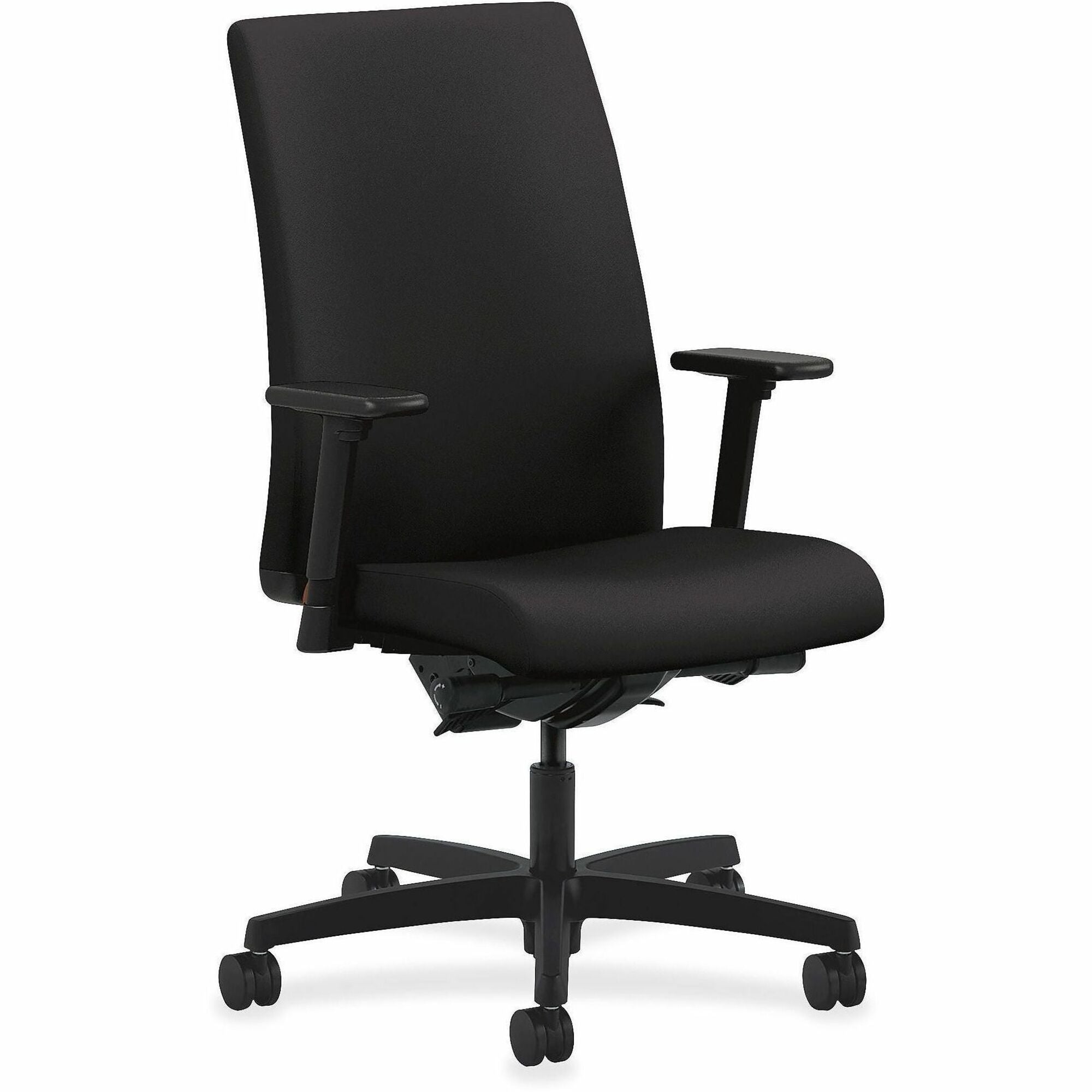 Ignition Series Mid-Back Work Chair, Supports Up to 300 lb, 17" to 22" Seat Height, Black