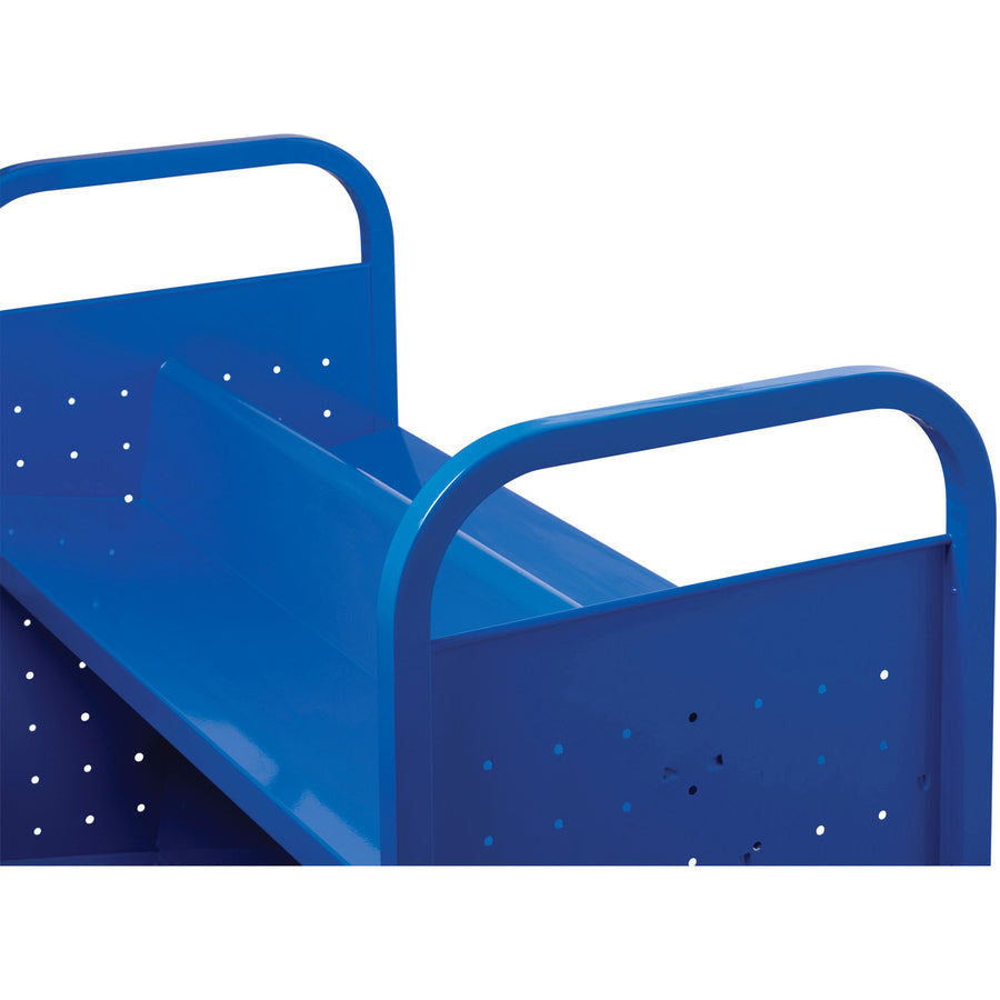 lorell-double-sided-book-cart-6-shelf-round-handle-5-caster-size-steel-x-38-width-x-18-depth-x-463-height-blue-1-each_llr99932 - 7