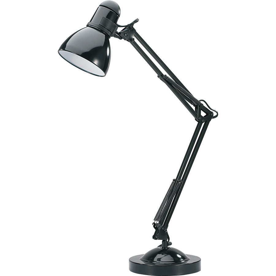 Lorell Architect LED Desk Lamp with Clamp - 10 W LED Bulb - Desk Mountable - Black - for Desk, Table