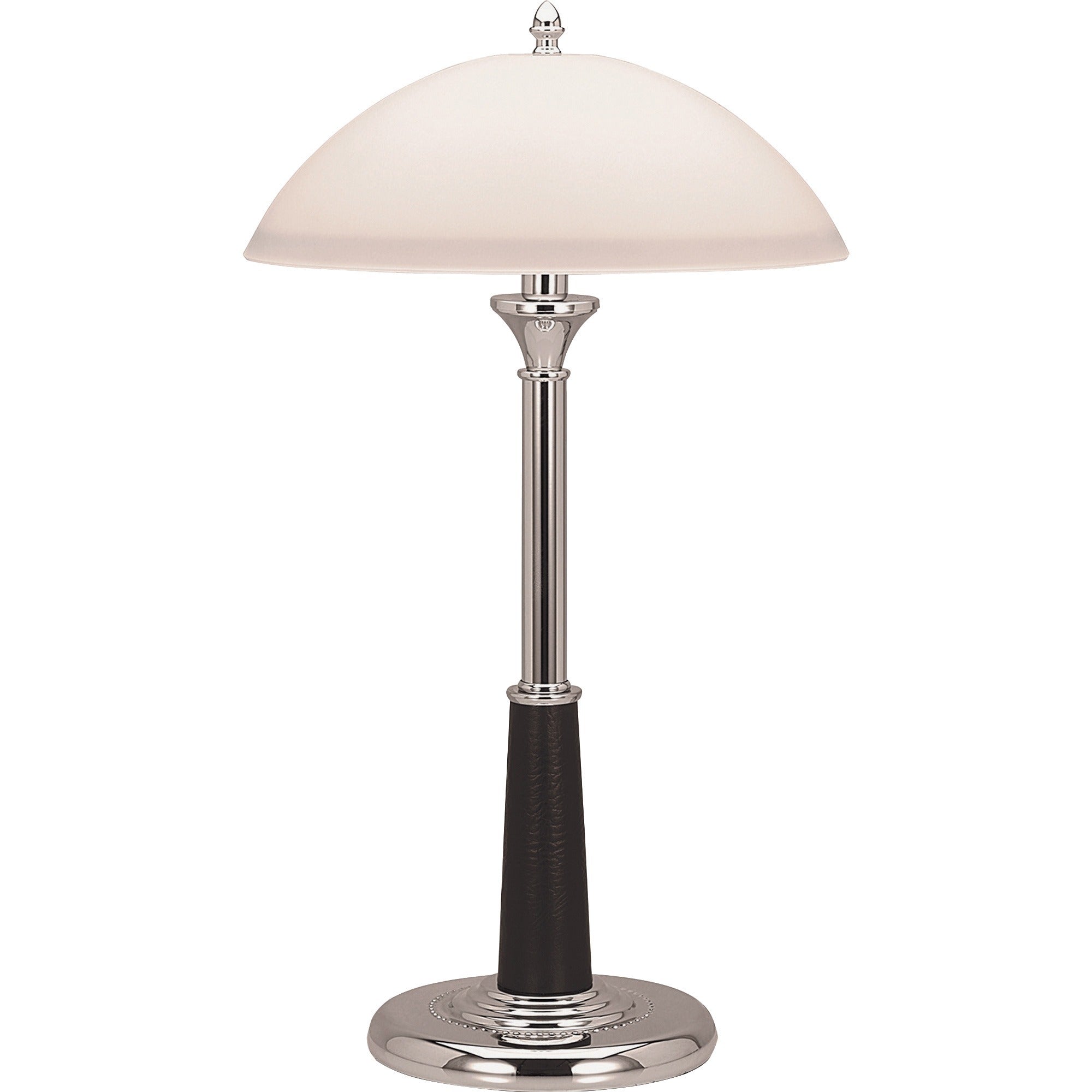 lorell-glass-shaded-desk-lamp-24-height-78-width-2-x-10-w-cfl-bulb-chrome-desk-mountable-chrome-for-desk-table_llr99956 - 1