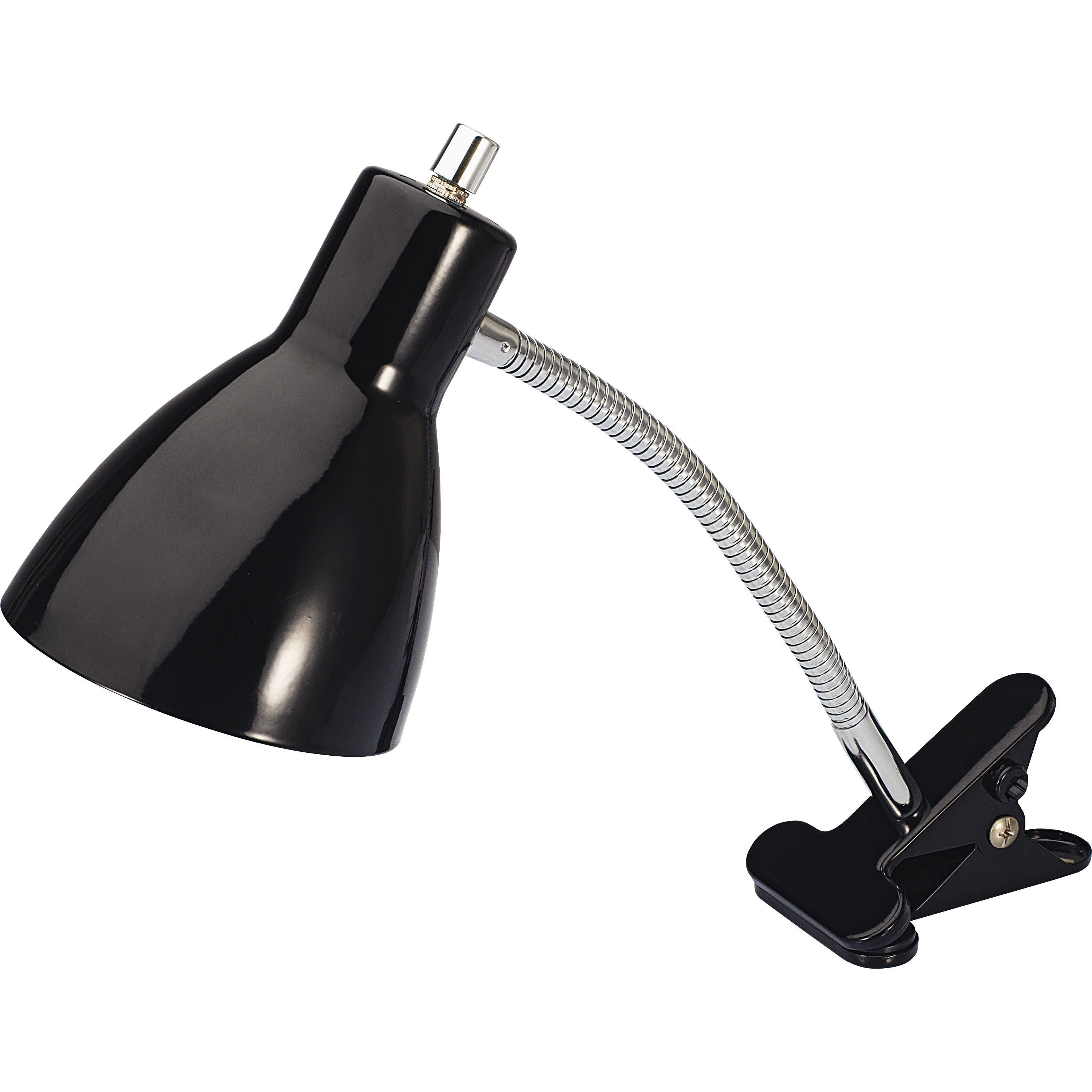 lorell-led-clip-on-desk-lamp-155-height-3-width-10-w-led-bulb-plastic-desk-mountable-black-for-desk-table_llr99963 - 2