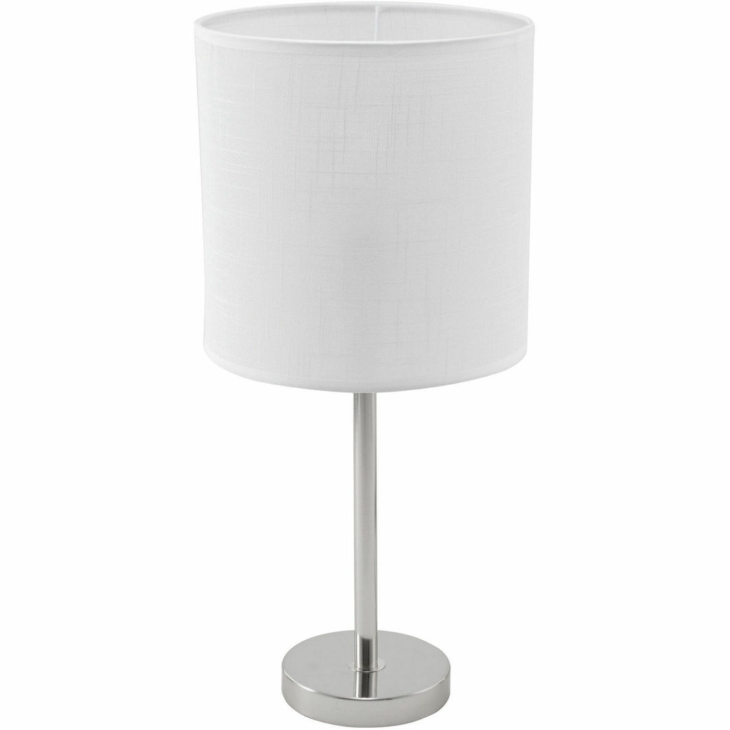 Lorell LED Contemporary Table Lamp - 22" Height - 10" Width - 10 W LED Bulb - Brushed Nickel - Desk Mountable - Silver - for Table, Desk