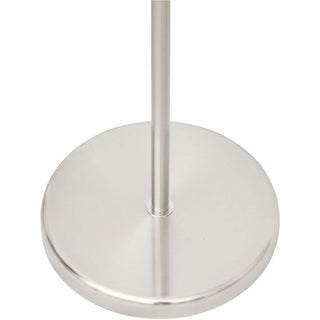 Lorell LED Contemporary Floor Lamp - 65" Height - 12" Width - 10 W LED Bulb - Brushed Nickel - Floor-mountable - Silver - for Living Room, Office, Lobby