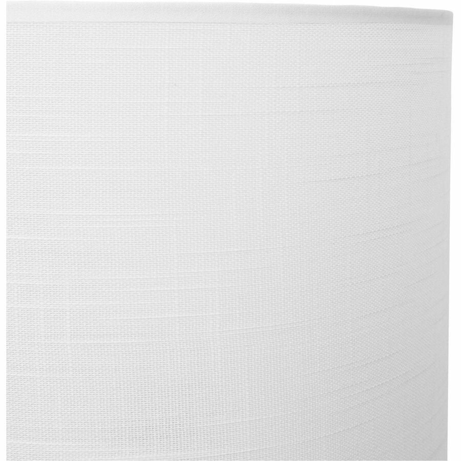 Lorell LED Contemporary Floor Lamp - 65" Height - 12" Width - 10 W LED Bulb - Brushed Nickel - Floor-mountable - Silver - for Living Room, Office, Lobby