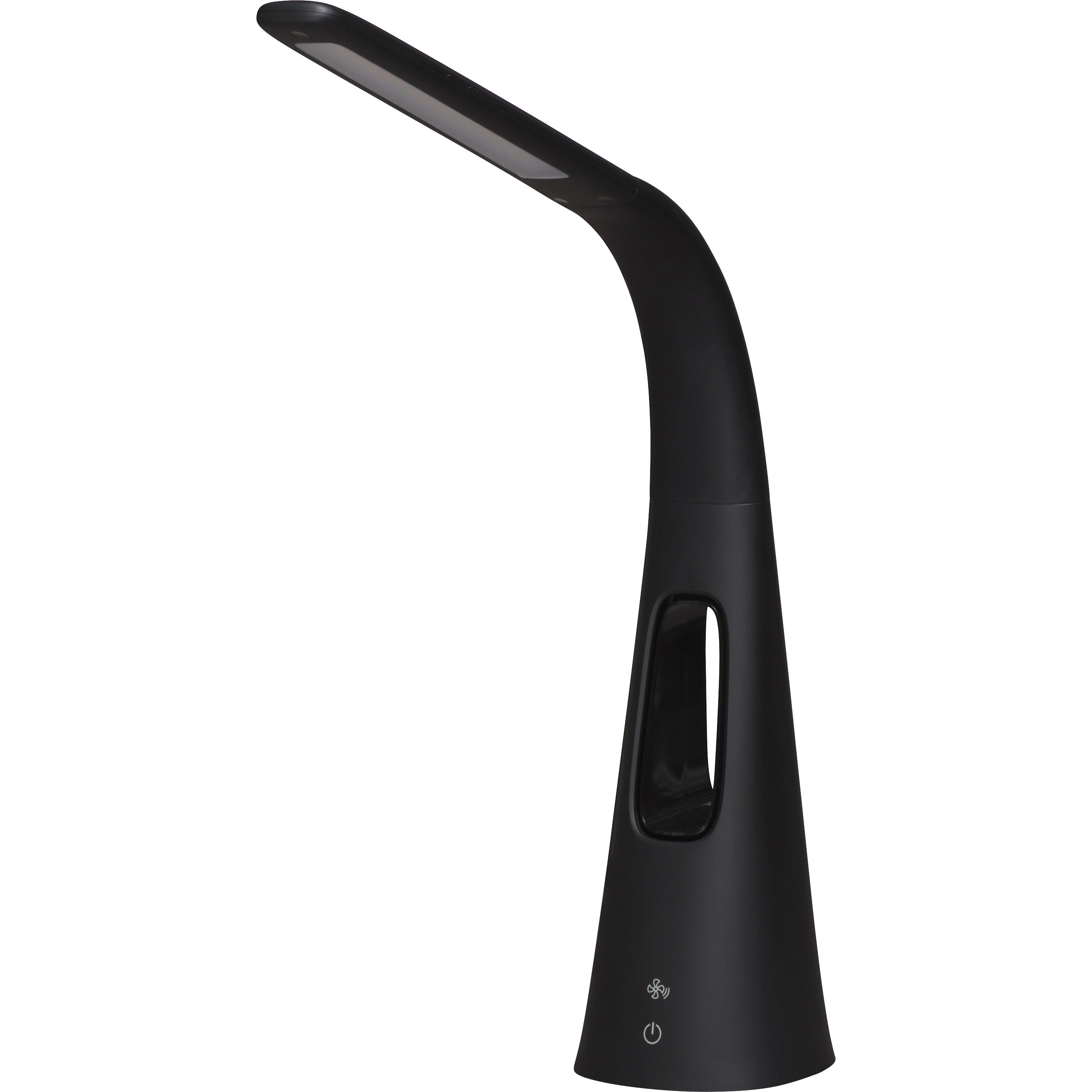 lorell-3-speed-fan-led-desktop-lamp-18-height-led-bulb-desk-mountable-black-for-desk-table_llr99976 - 1