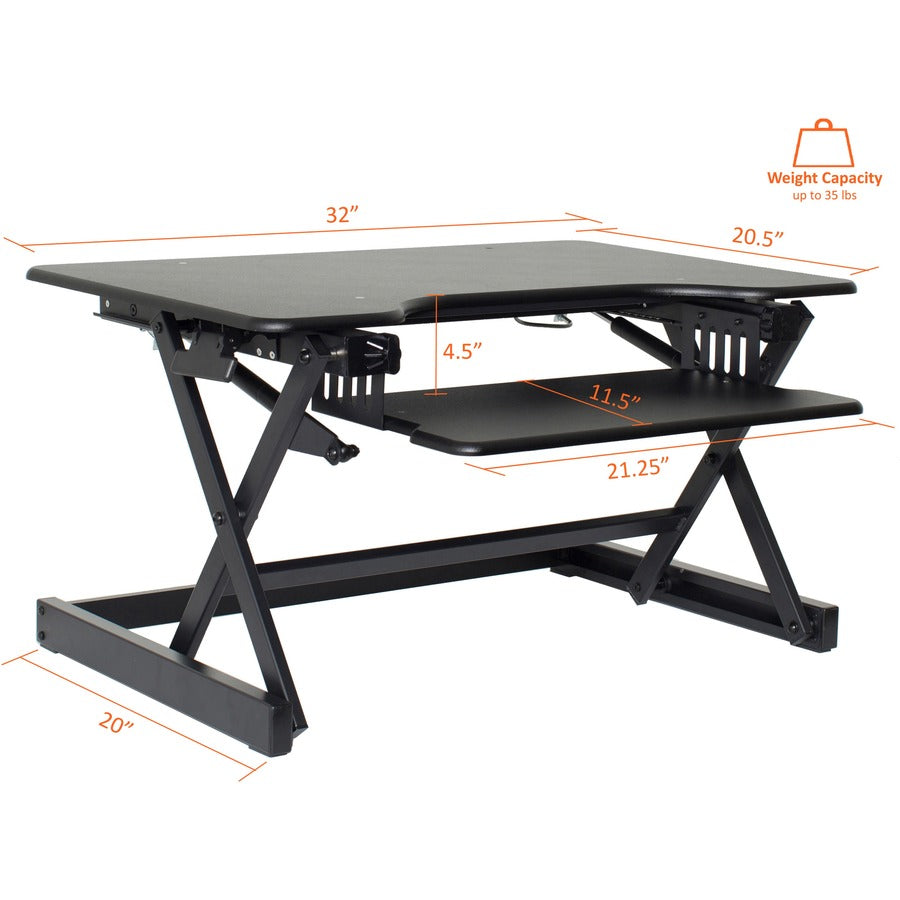 lorell-adjustable-desk-riser-plus-40-lb-load-capacity-32-width-x-205-depth-desktop-black-ergonomic_llr99983 - 4