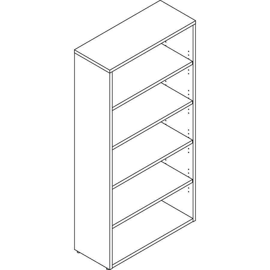 lorell-prominence-20-bookcase-34-x-1269--1-top-0-doors-5-shelves-band-edge-material-particleboard-finish-laminate_llrpbk3469es - 2
