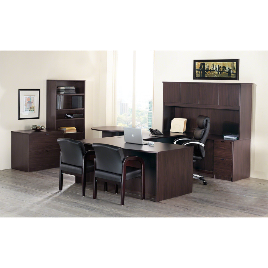 lorell-prominence-20-right-pedestal-credenza-72-x-2429--1-top-2-x-file-drawers-single-pedestal-on-right-side-band-edge-material-particleboard-finish-espresso-laminate-thermofused-melamine-tfm_llrpc2472res - 2