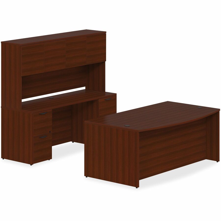 Lorell Prominence 2.0 Right-Pedestal Credenza - 72" x 24"29" , 1" Top - 2 x File Drawer(s) - Single Pedestal on Right Side - Band Edge - Material: Particleboard - Finish: Thermofused Melamine (TFM)