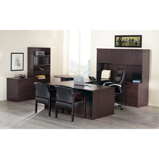 lorell-prominence-20-double-pedestal-desk-1-top-66-x-3029-5-x-file-box-drawers-double-pedestal-band-edge-material-particleboard-finish-espresso-laminate-thermofused-melamine-tfm_llrpd3066dpes - 2