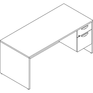 lorell-prominence-20-3-4-right-pedestal-desk-1-top-66-x-3029-2-x-file-box-drawers-single-pedestal-on-right-side-band-edge-material-particleboard-finish-espresso-laminate-thermofused-melamine-tfm_llrpd3066qres - 3