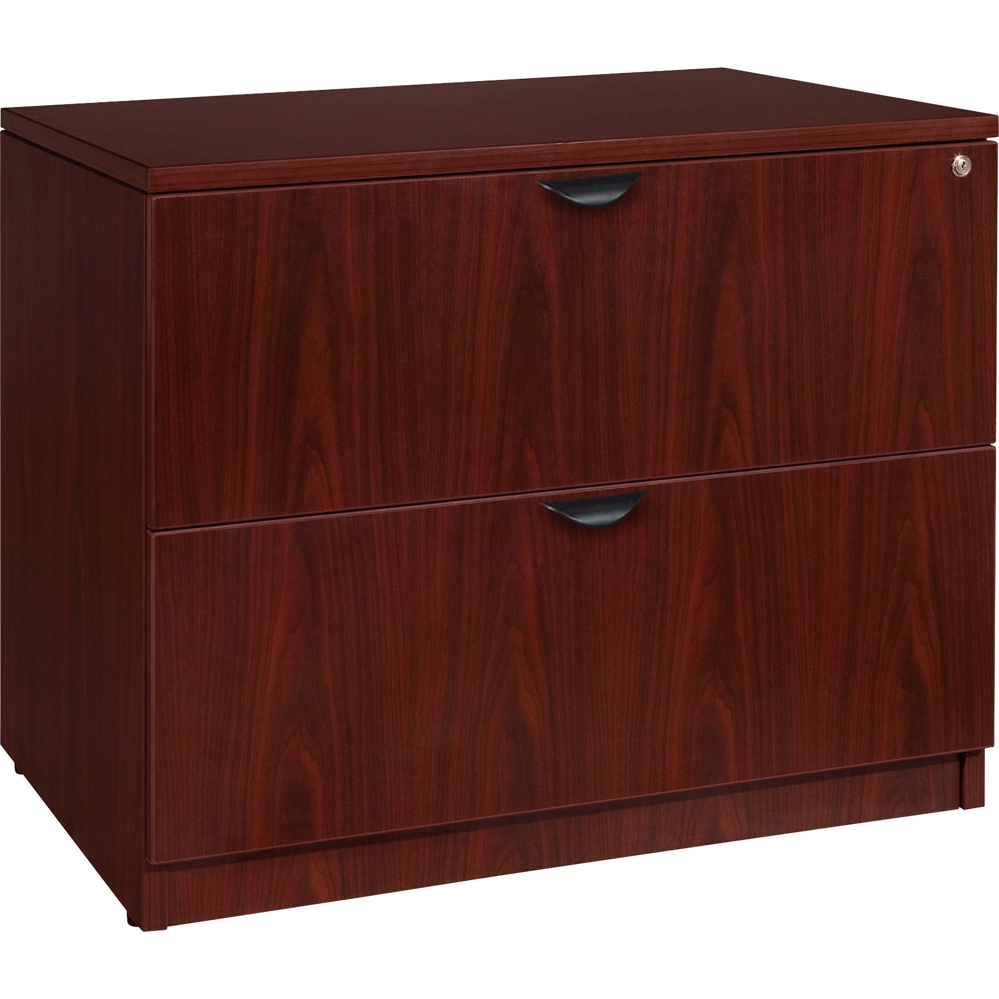 Lorell Prominence 2.0 Lateral File - 36" x 22"29" - 2 x File Drawer(s) - Band Edge - Material: Laminate - Finish: Mahogany - 1