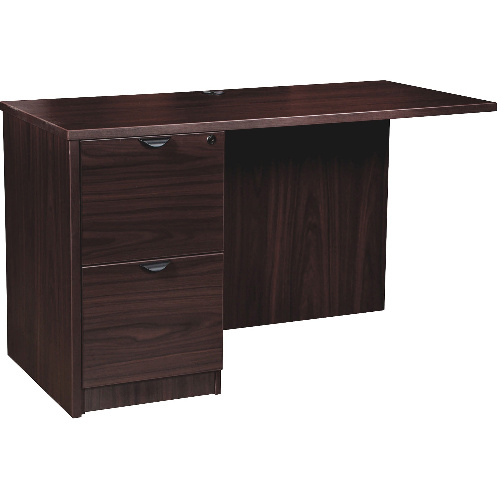 lorell-prominence-20-left-return-42-x-2429--1-top-2-x-file-drawers-band-edge-material-particleboard-finish-espresso-laminate-thermofused-melamine-tfm_llrpr2442les - 1