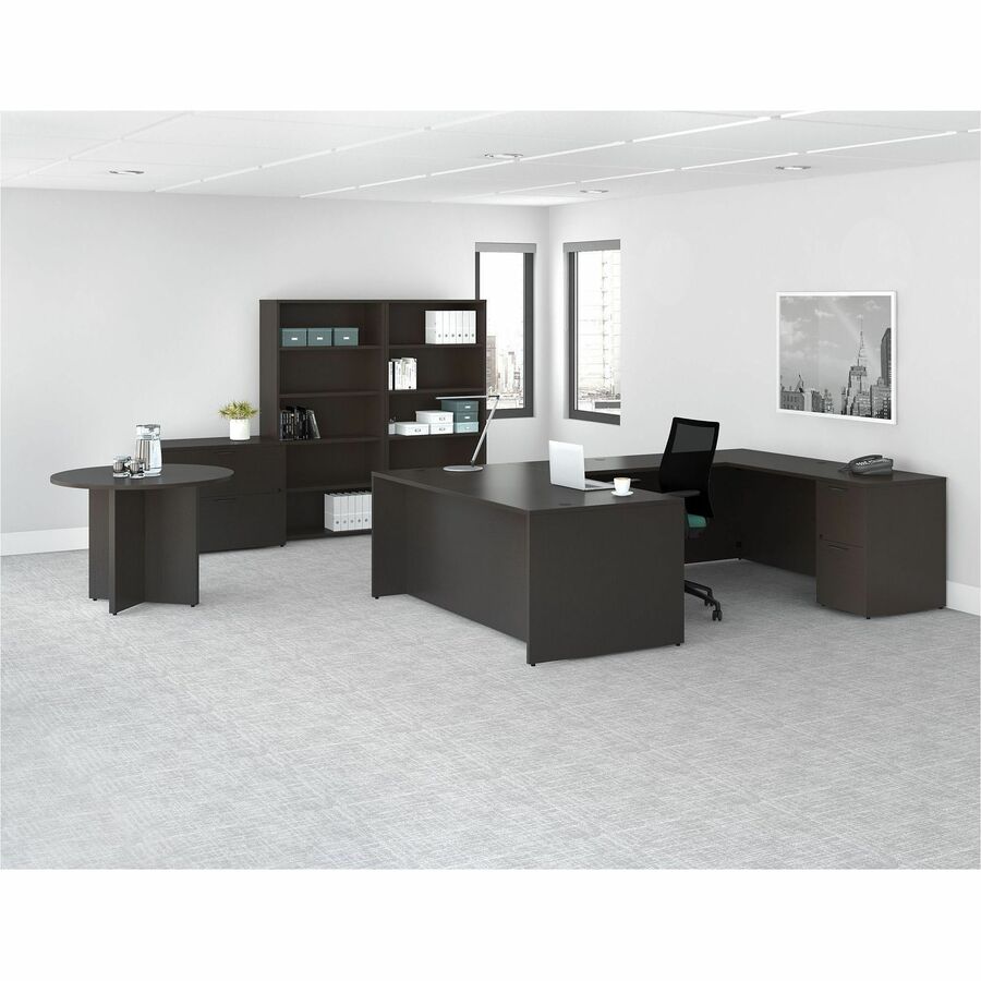 Lorell Prominence 2.0 Right Return - 42" x 24"29" , 1" Top - 2 x File Drawer(s) - Band Edge - Material: Particleboard - Finish: Laminate