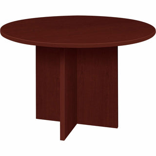 lorell-prominence-20-round-laminate-conference-table-29-x-42--1-top-01-edge-material-thermofused-melamine-tfm-particleboard-impact-resistant_llrpt42rmy - 1