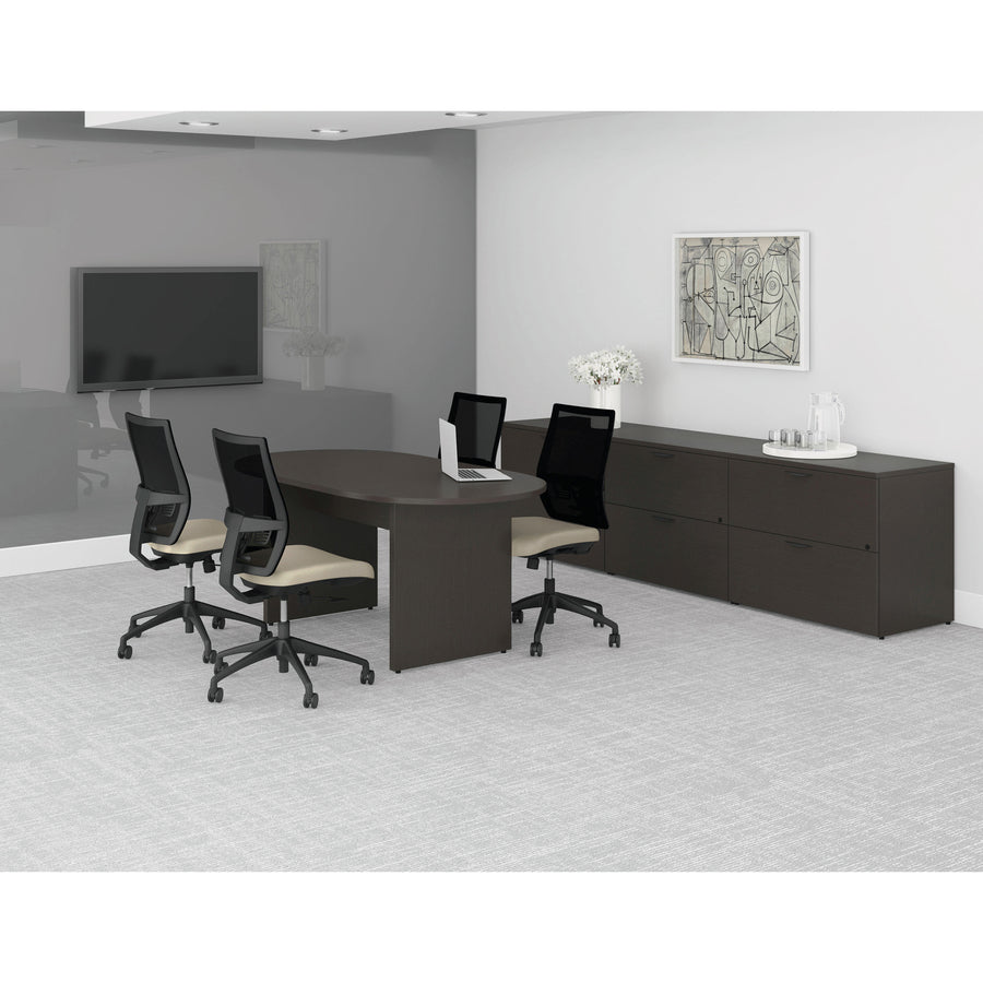 lorell-prominence-20-racetrack-conference-table-72-x-3629-table-1-top-01-edge-material-particleboard-thermofused-melamine-tfm-finish-espresso-modesty-panel_llrpt7236es - 2
