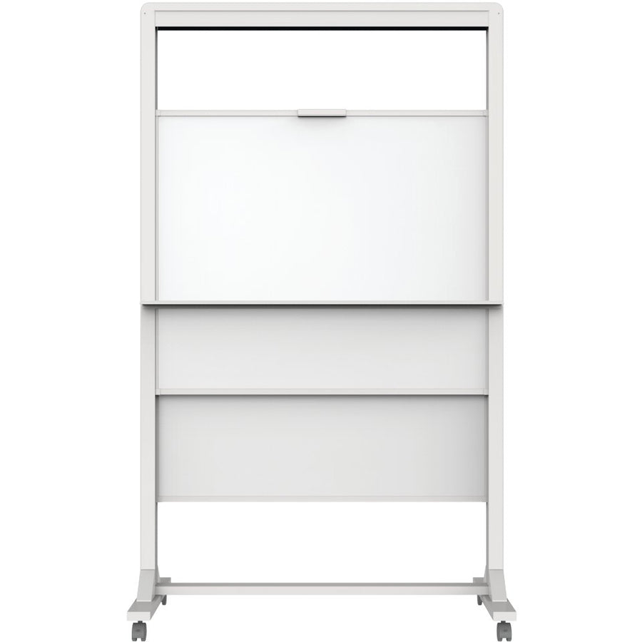 quartet-motion-dual-track-mobile-magnetic-dry-erase-easel-40-33-ft-width-x-68-57-ft-height-white-painted-steel-surface-white-aluminum-aluminum-frame-rectangle-horizontal-magnetic-assembly-required-1-each_qrtecm4068dt - 6