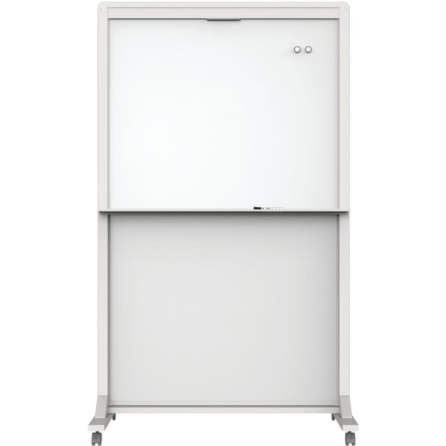 quartet-motion-dual-track-mobile-magnetic-dry-erase-easel-40-33-ft-width-x-68-57-ft-height-white-painted-steel-surface-white-aluminum-aluminum-frame-rectangle-horizontal-magnetic-assembly-required-1-each_qrtecm4068dt - 7