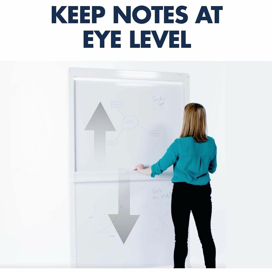 Quartet Motion Dual-Track Mobile Magnetic Dry-Erase Easel - 40" (3.3 ft) Width x 68" (5.7 ft) Height - White Painted Steel Surface - White Aluminum, Aluminum Frame - Rectangle - Horizontal - Magnetic - Assembly Required - 1 Each