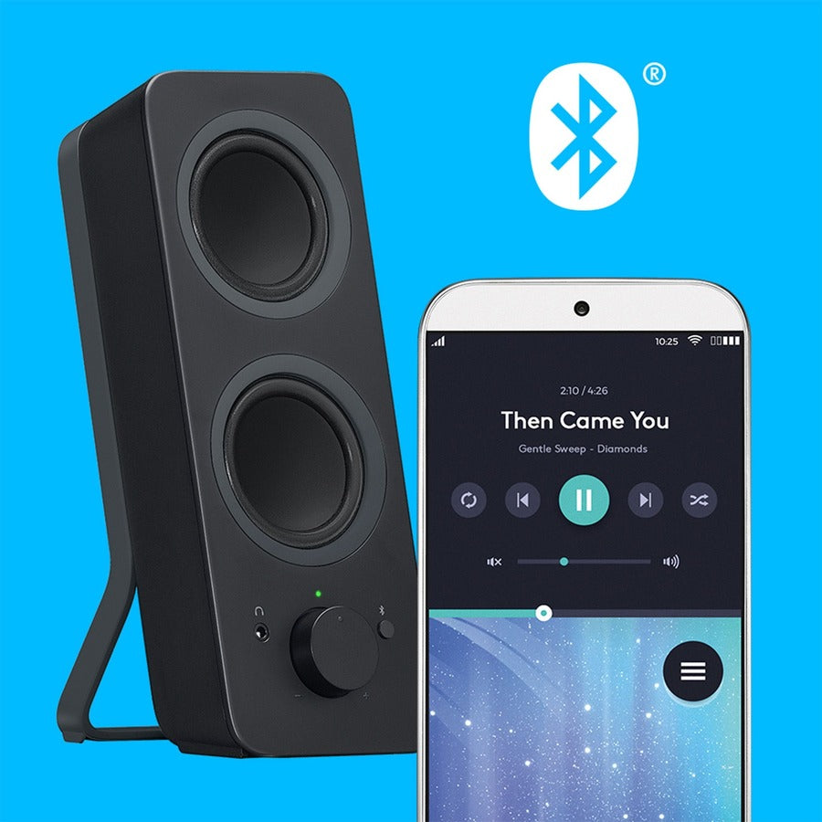 Logitech Z207 Bluetooth Speaker System - 5 W RMS - Black - 2 Pack
