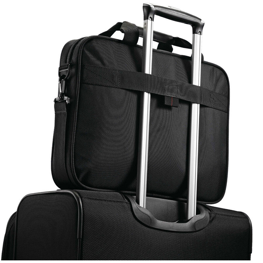 Samsonite Xenon Carrying Case for 15.6" Notebook - Black - Drop Resistant Interior, Shock Resistant Interior - 1680D Ballistic Nylon Body - Tricot Interior Material - 12.8" Height x 16.3" Width x 2" Depth - 1 Each
