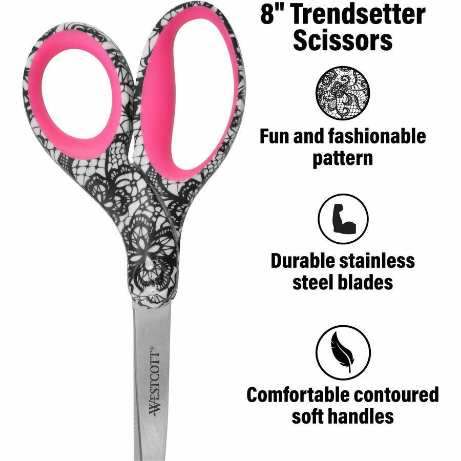 westcott-8-fashion-scissors-8-overall-length-left-right-stainless-steel-multi-1-each_acm16660 - 4